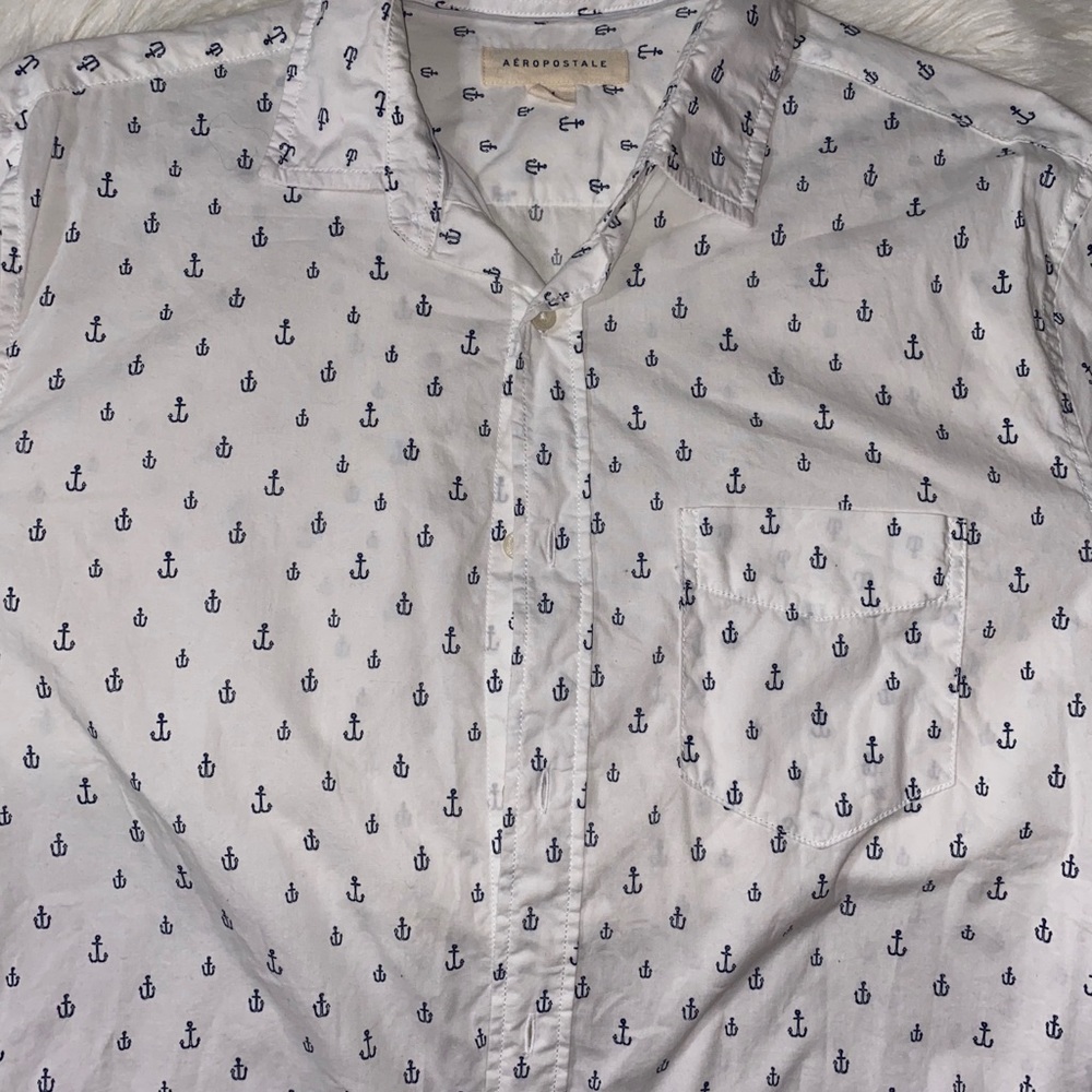 Men’s white long sleeve button up - Picture 2 of 4